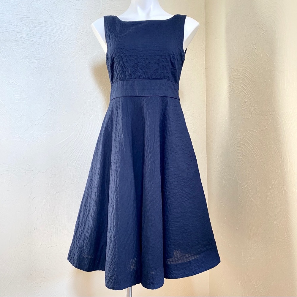J. Crew navy sleeveless dress